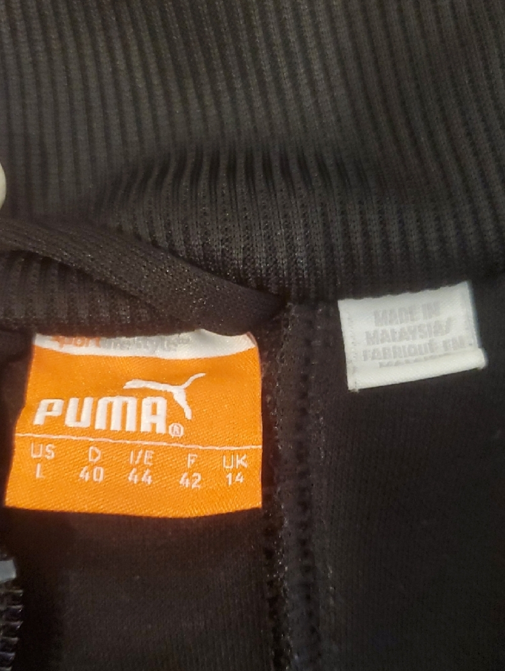 Puma Women's Athleisure Black Full-Zip Track Jacket Sweatshirt Women's Size L - Picture 9 of 13